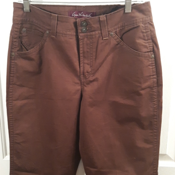 Gloria Vanderbilt Brown Pants Size 8 - Picture 3 of 6